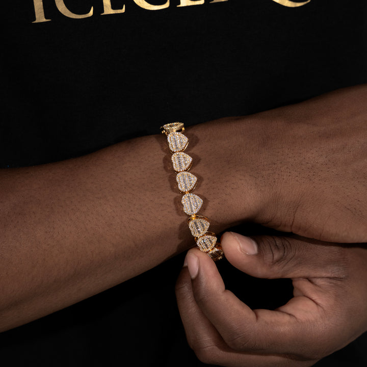 13MM Heart Bracelet - ICECLIQUE JEWELRY