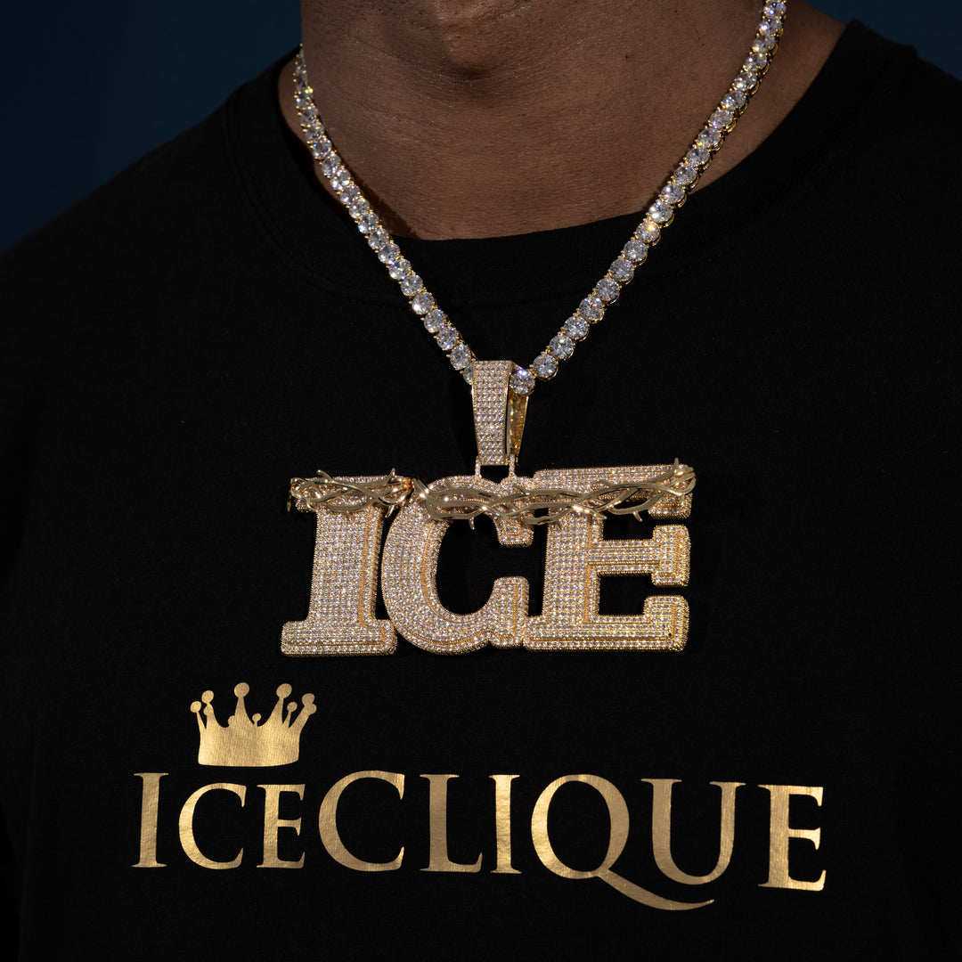Custom Thorn Letter Pendant - ICECLIQUE JEWELRY