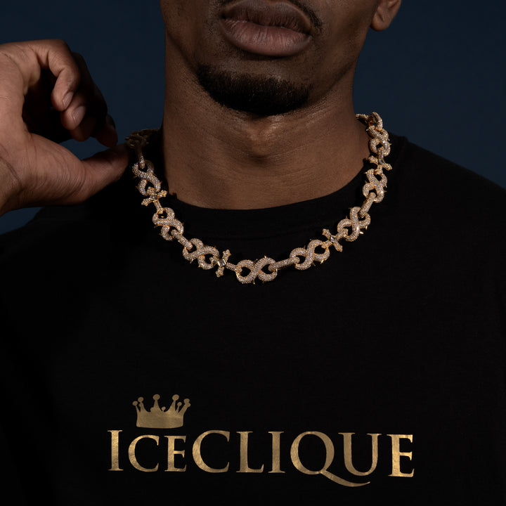 18MM Infinity Cross Link Chain - ICECLIQUE JEWELRY