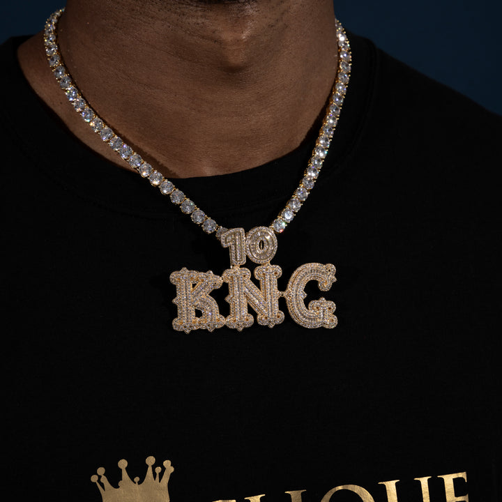 Custom Bail Micro Pave Baguette Custom Pendant - ICECLIQUE JEWELRY