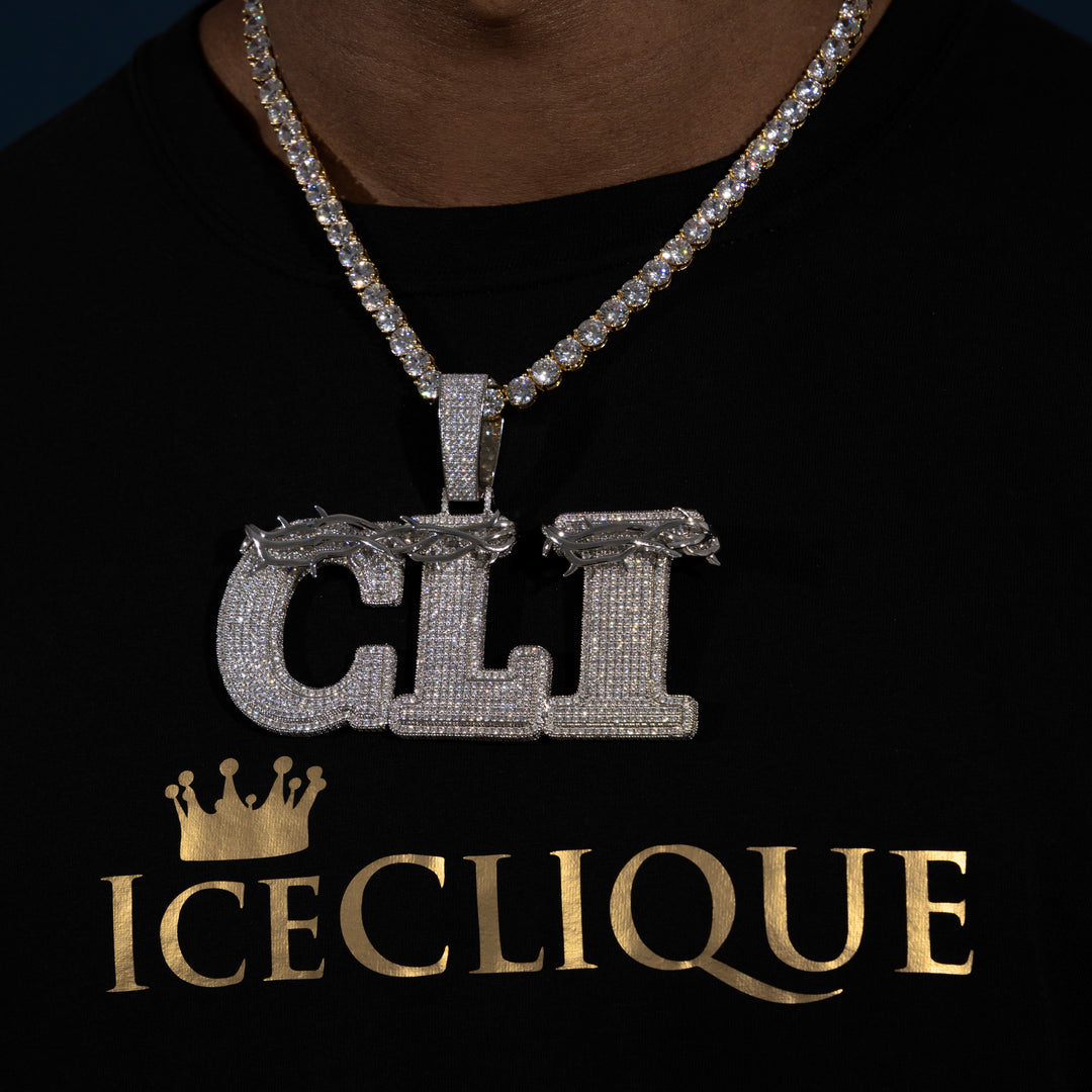 Custom Thorn Letter Pendant - ICECLIQUE JEWELRY