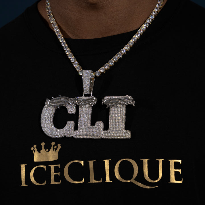 Custom Thorn Letter Pendant - ICECLIQUE JEWELRY