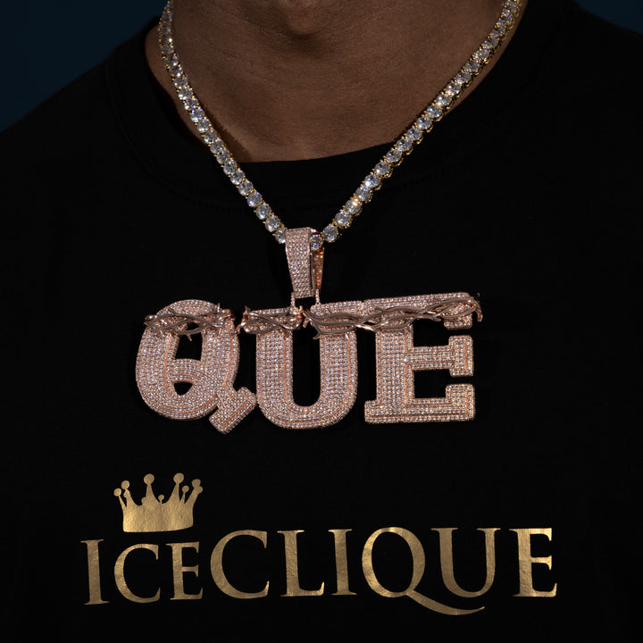 Custom Thorn Letter Pendant - ICECLIQUE JEWELRY