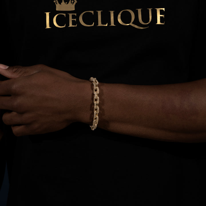 8MM Mariner Link Bracelet - Moissanite & S925 - ICECLIQUE JEWELRY
