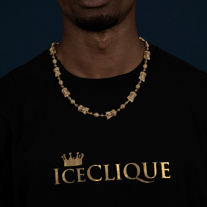 Connected Jesus Chain - Moissanite & S925 - ICECLIQUE JEWELRY