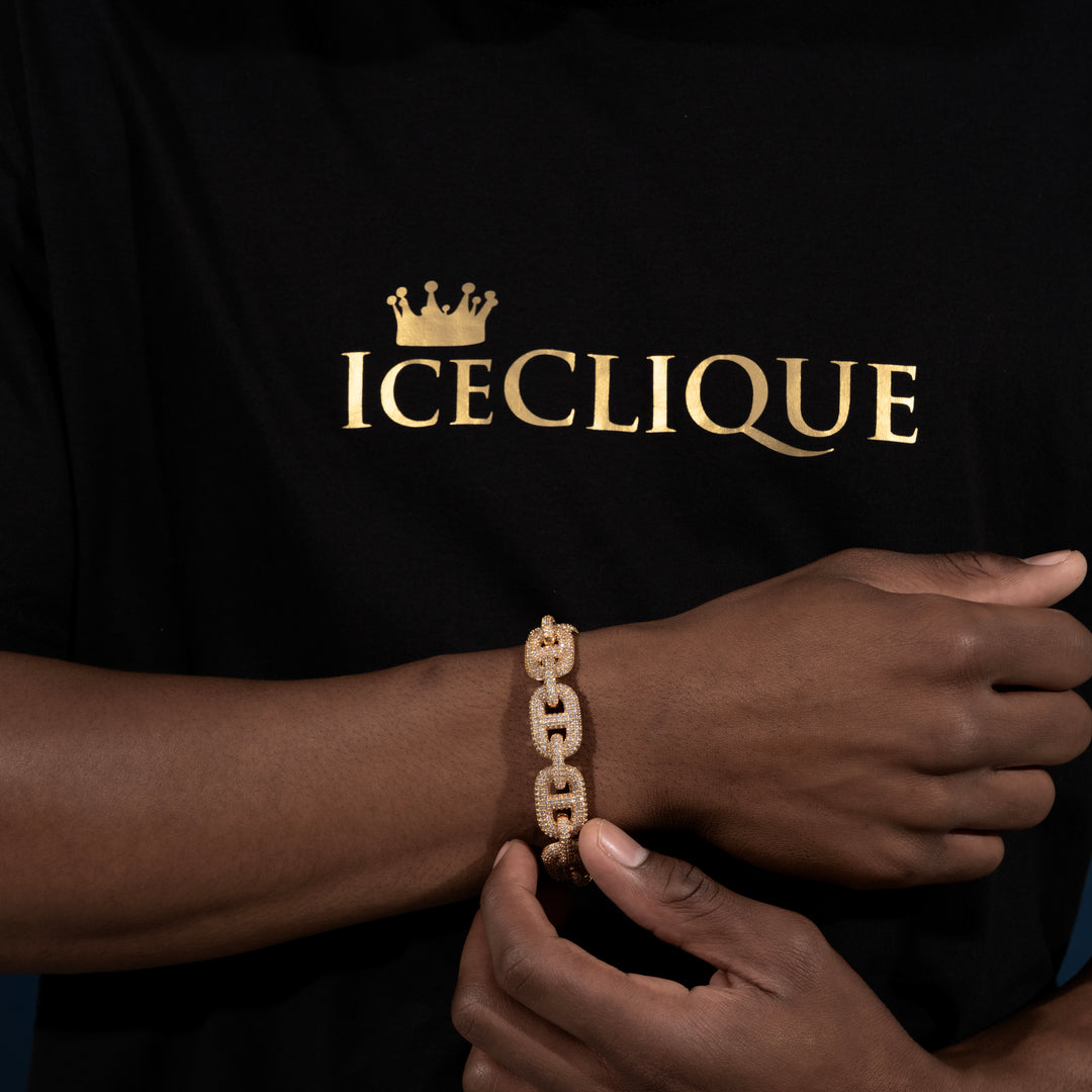 20MM Micro Pave Mariner Link Bracelet - ICECLIQUE JEWELRY