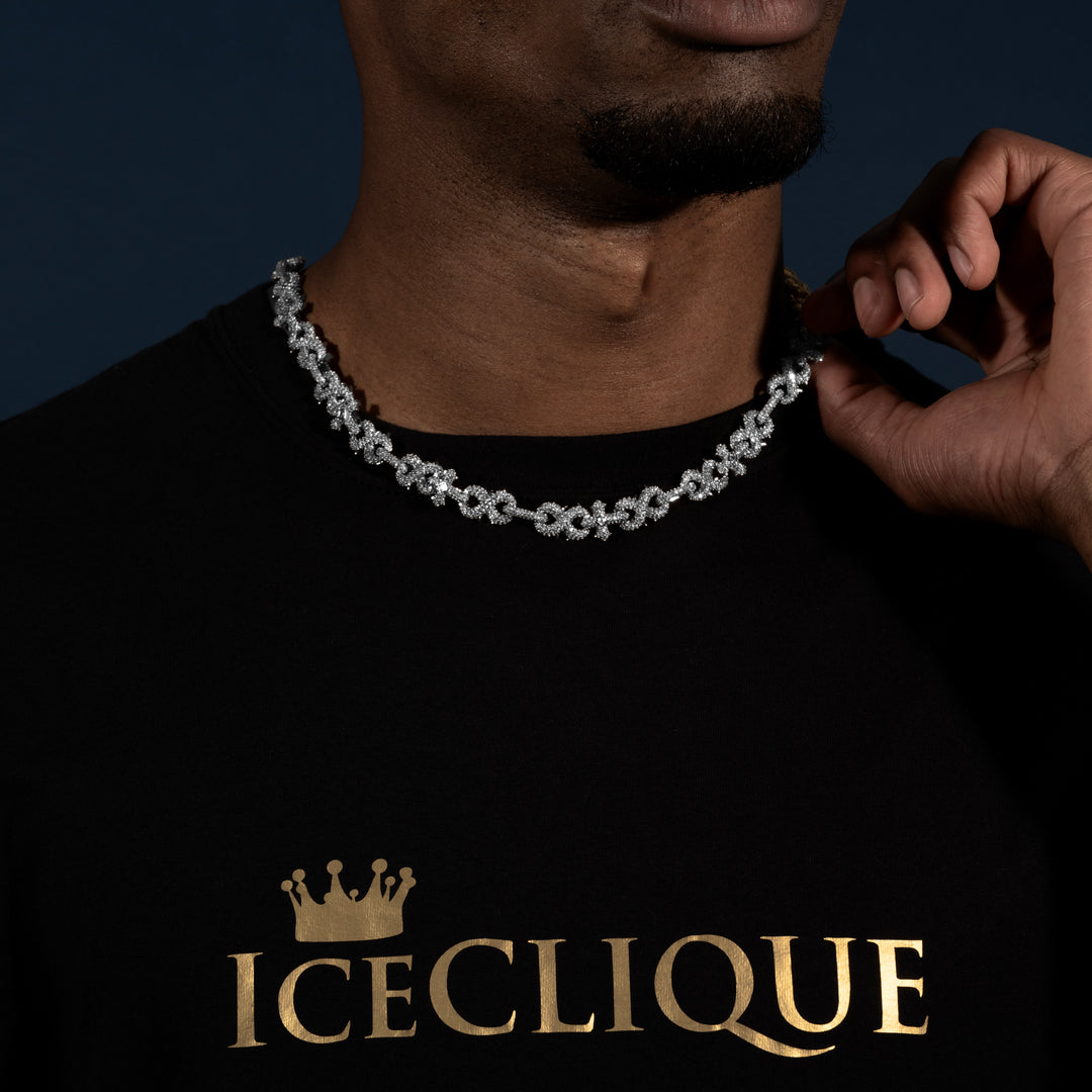 14MM Infinity Cross Link Chain - ICECLIQUE JEWELRY