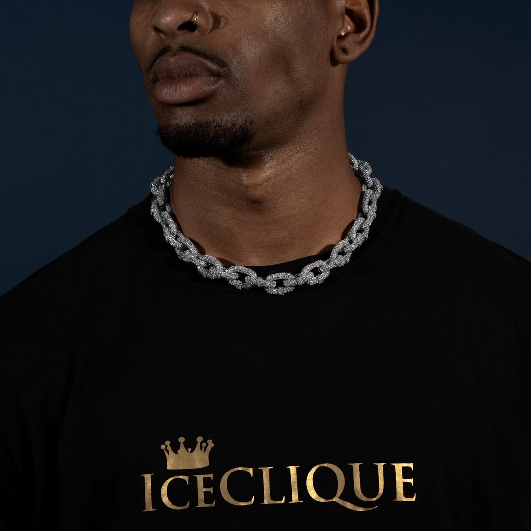 20MM Micro Pave Mariner Link Chain - ICECLIQUE JEWELRY