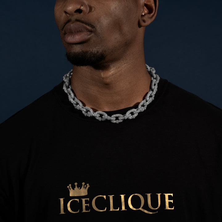 20MM Micro Pave Mariner Link Chain - ICECLIQUE JEWELRY