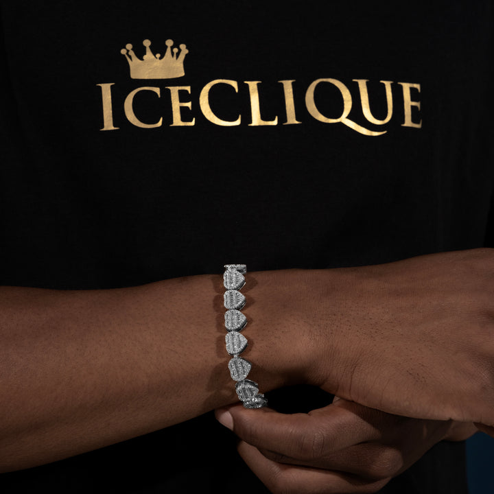 13MM Heart Bracelet - ICECLIQUE JEWELRY