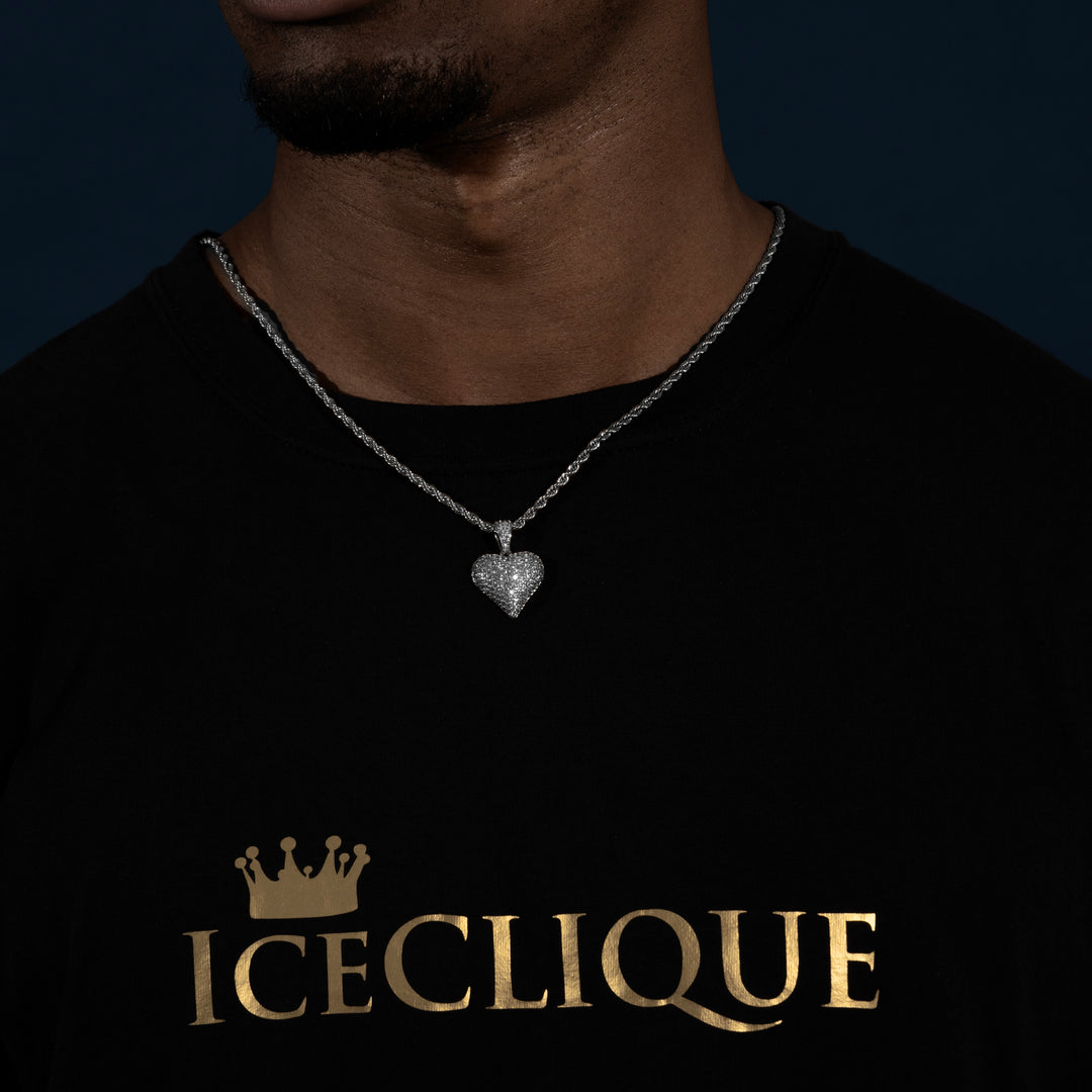 Heart Pendant - Moissanite & S925 - ICECLIQUE JEWELRY