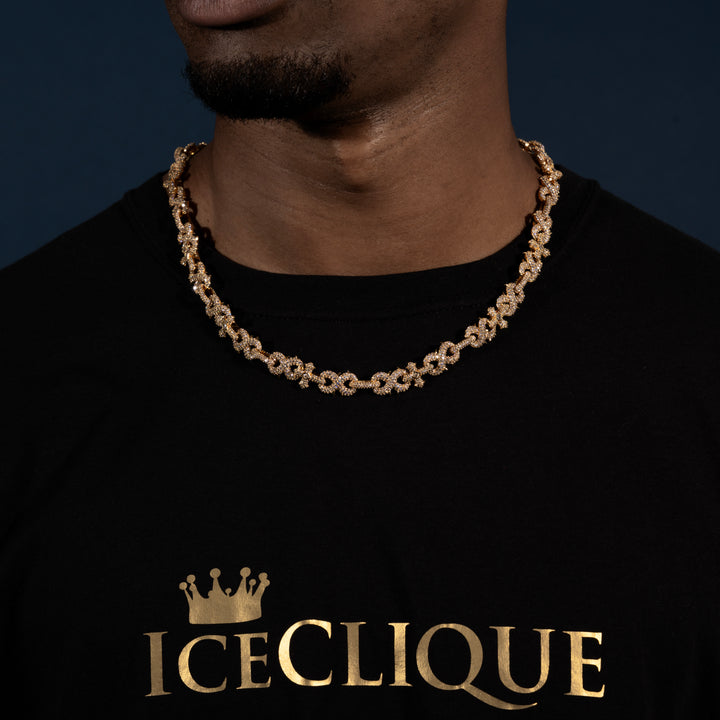 14MM Infinity Cross Link Chain - ICECLIQUE JEWELRY