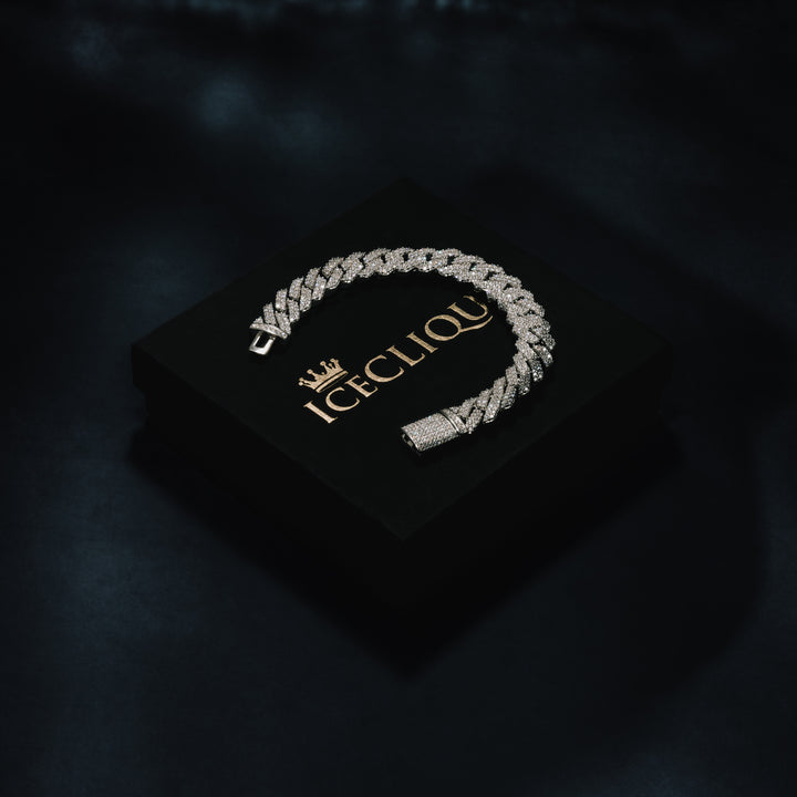 14MM Prong Cuban Bracelet - ICECLIQUE JEWELRY