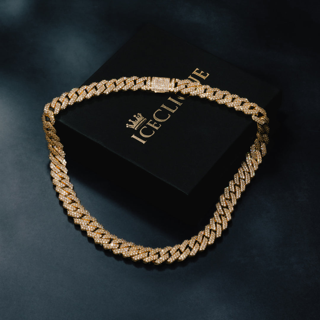 14MM Prong Cuban Chain - ICECLIQUE JEWELRY