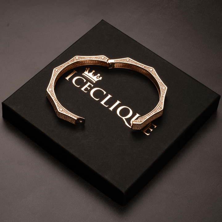 8mm Polygon Bangle Bracelet - ICECLIQUE JEWELRY