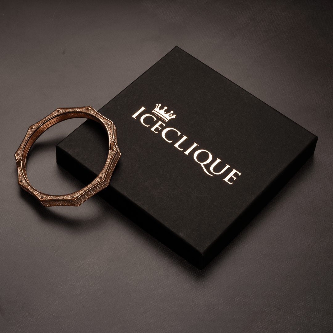 8mm Polygon Bangle Bracelet - ICECLIQUE JEWELRY