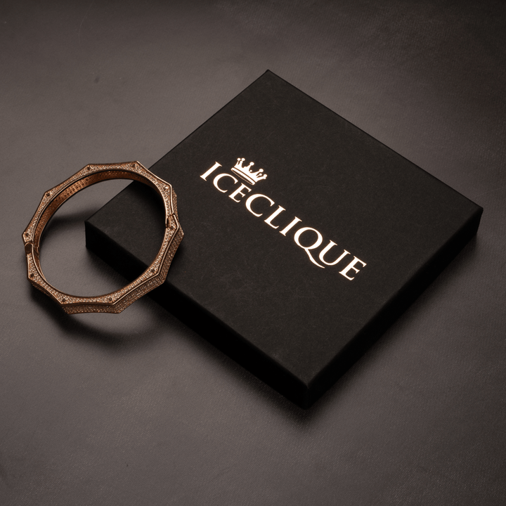 8mm Polygon Bangle Bracelet - ICECLIQUE JEWELRY
