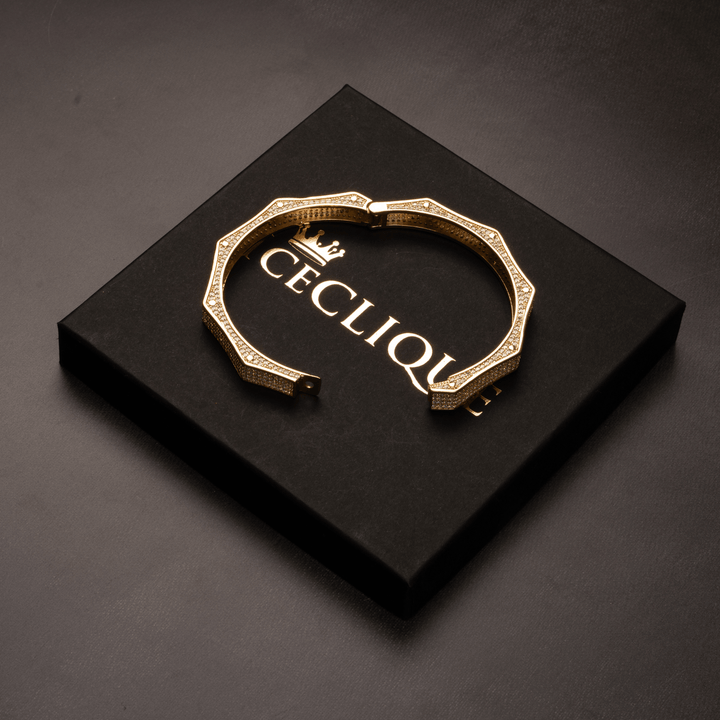 8mm Polygon Bangle Bracelet - ICECLIQUE JEWELRY