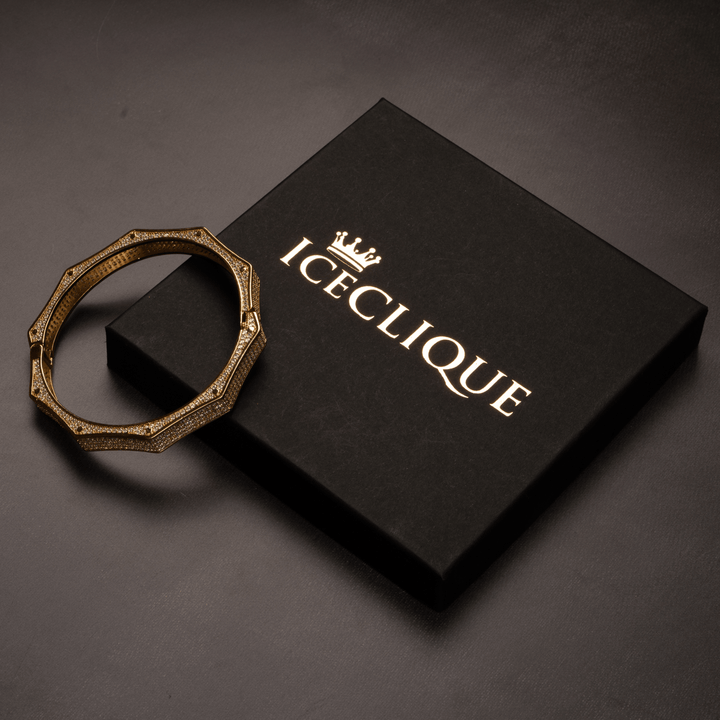 8mm Polygon Bangle Bracelet - ICECLIQUE JEWELRY