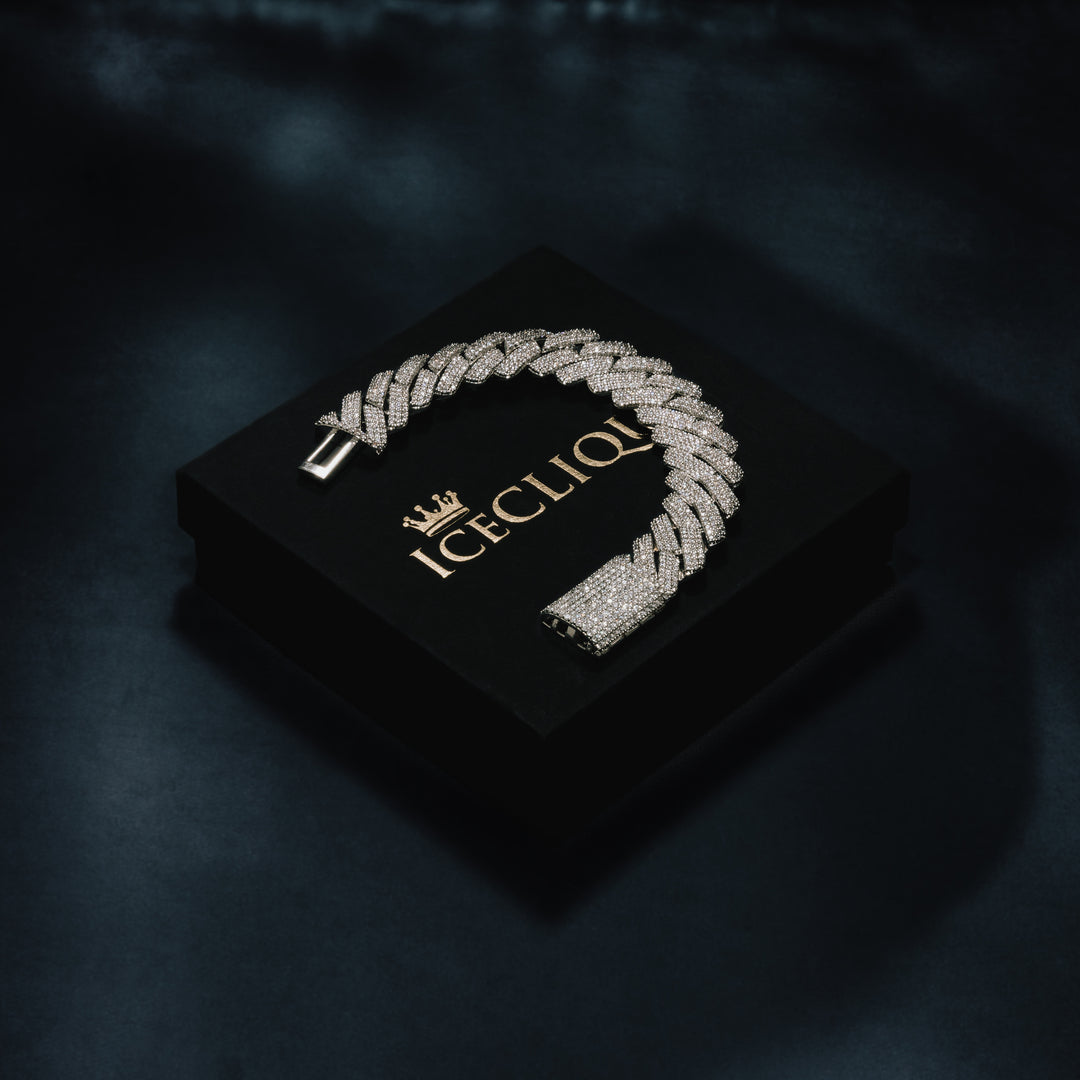 19MM VVS Micro Pave Cuban Chain & Bracelet Bundle - ICECLIQUE JEWELRY