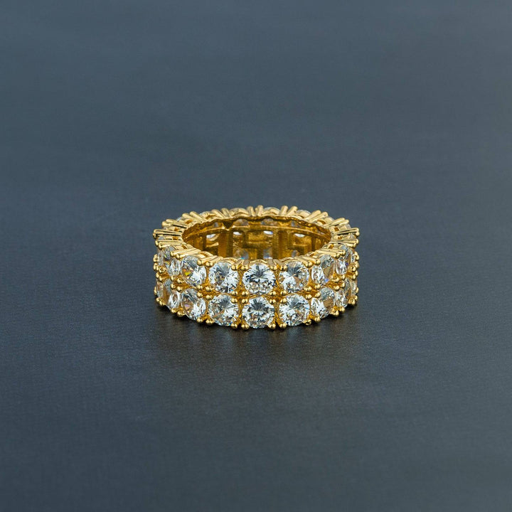 Two Row Solitaire Ring - ICECLIQUE JEWELRY