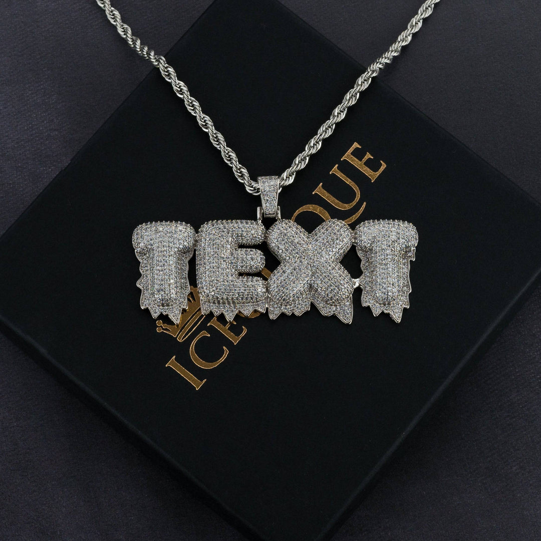 Ice Drip Custom Letter Pendant - ICECLIQUE JEWELRY