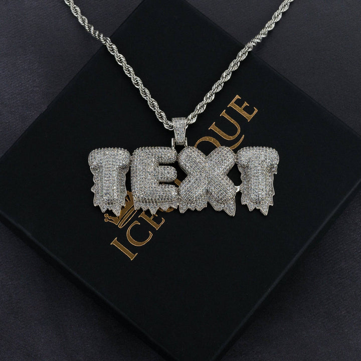 Ice Drip Custom Letter Pendant - ICECLIQUE JEWELRY