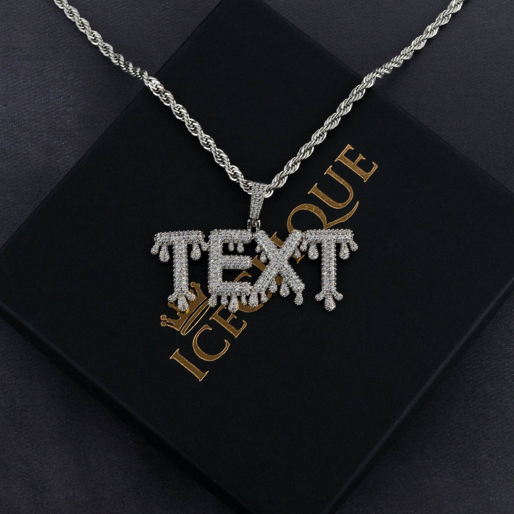 Custom Drip Letter Pendant - ICECLIQUE JEWELRY