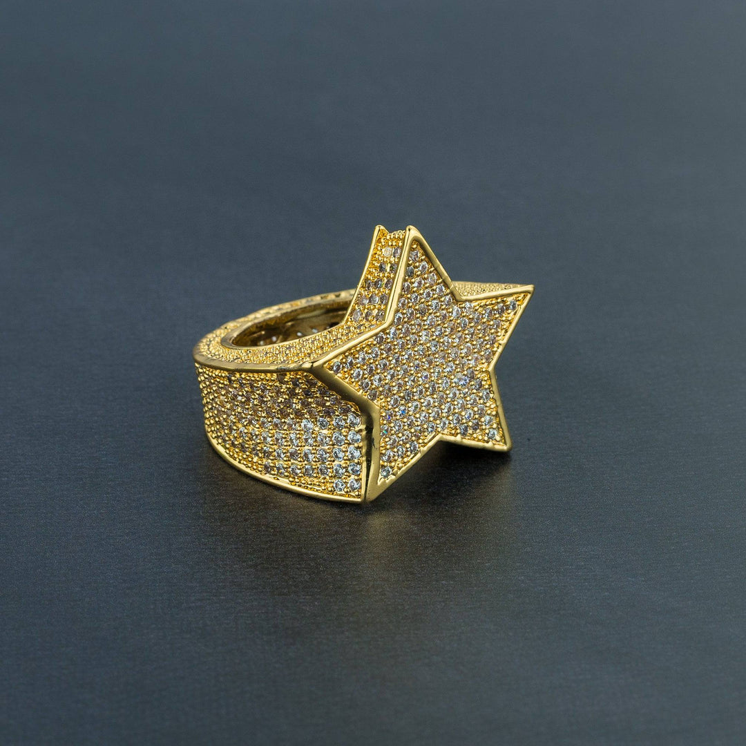 Fully Iced Star Ring - ICECLIQUE JEWELRY
