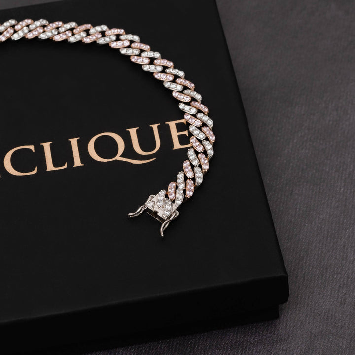 9mm Rose Gold Prong Bracelet - ICECLIQUE JEWELRY