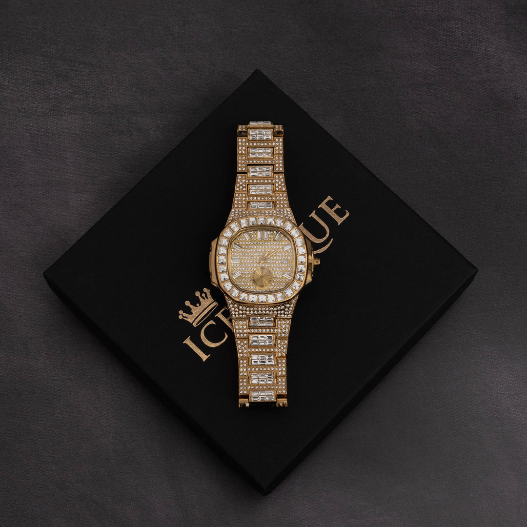 Iced Out Baguette Watch - ICECLIQUE JEWELRY