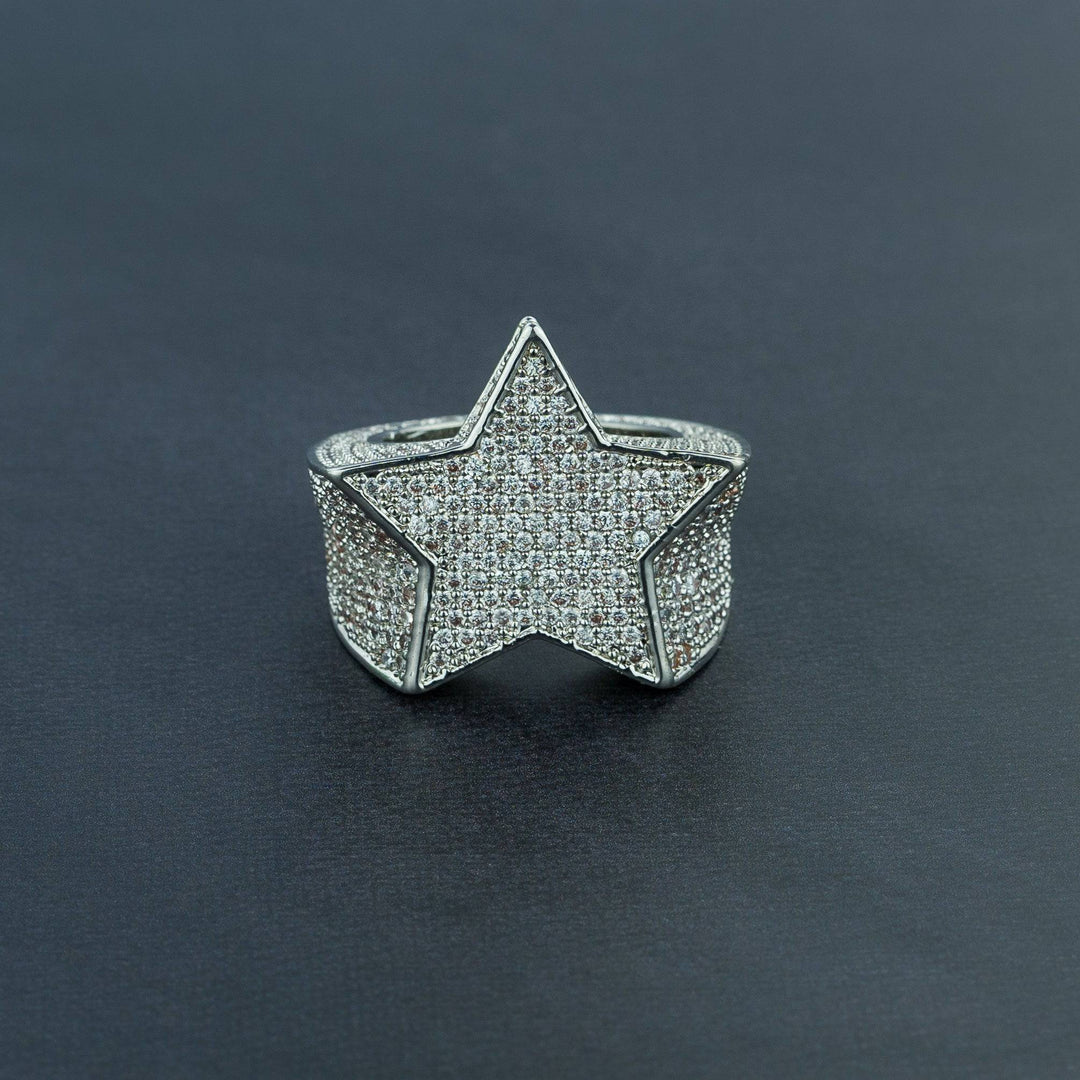 Fully Iced Star Ring - ICECLIQUE JEWELRY