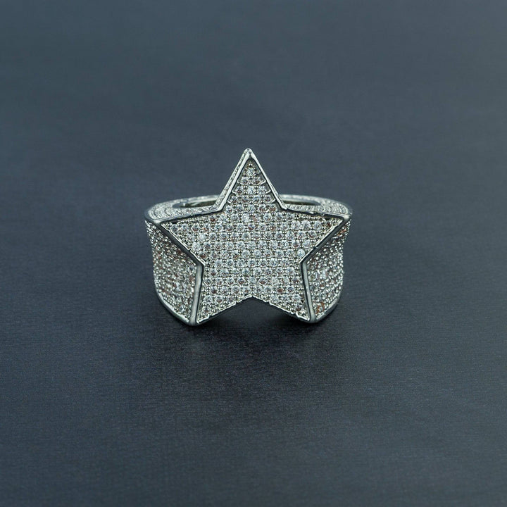Fully Iced Star Ring - ICECLIQUE JEWELRY
