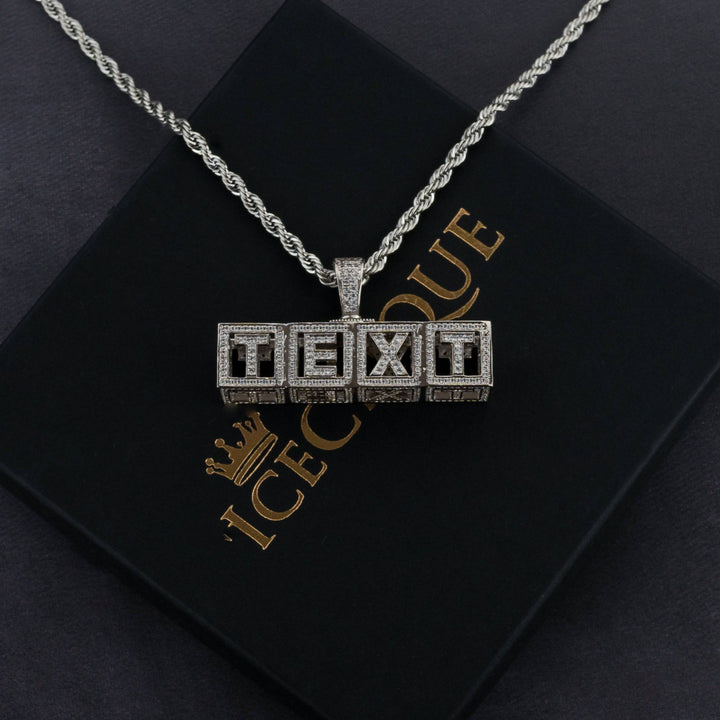 Custom Boxed Letter Pendant - ICECLIQUE JEWELRY