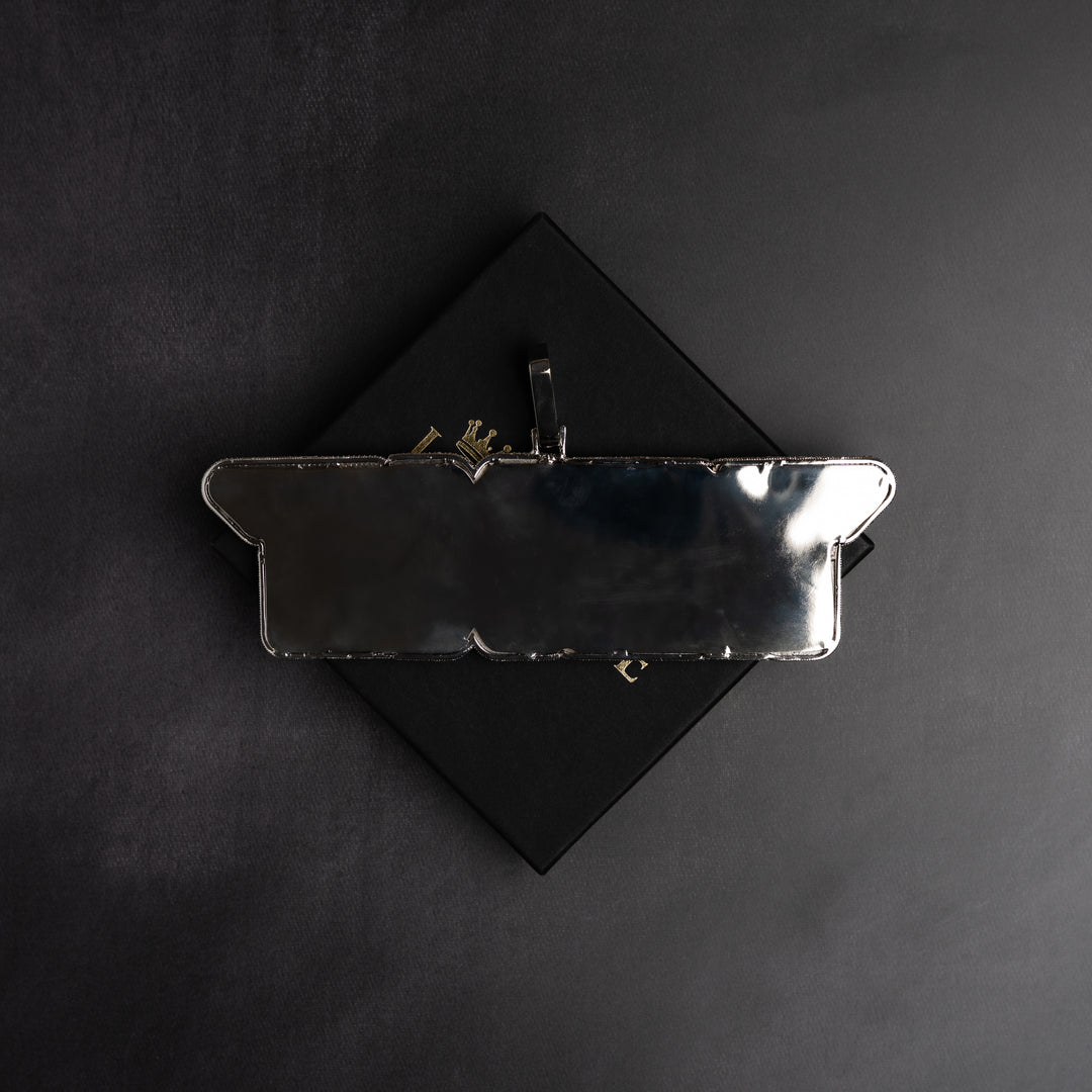 Custom VVS Baguette Neon Font Pendant - ICECLIQUE JEWELRY