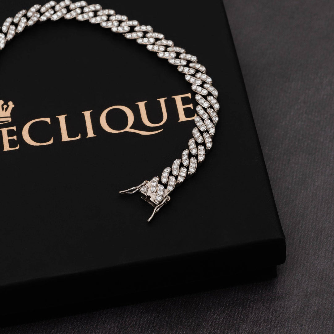 9mm Rose Gold Prong Bracelet - ICECLIQUE JEWELRY