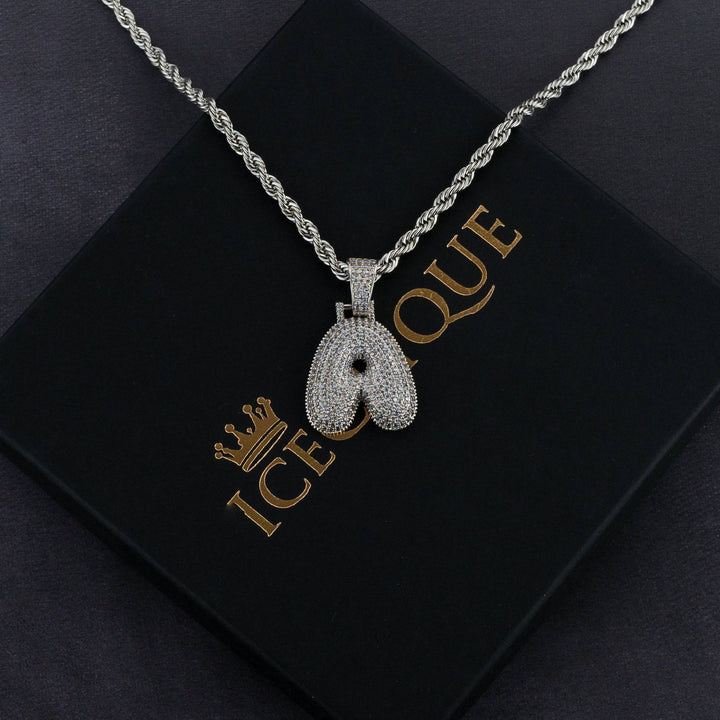 A-Z Single Letter Custom Bubble Pendant - ICECLIQUE JEWELRY