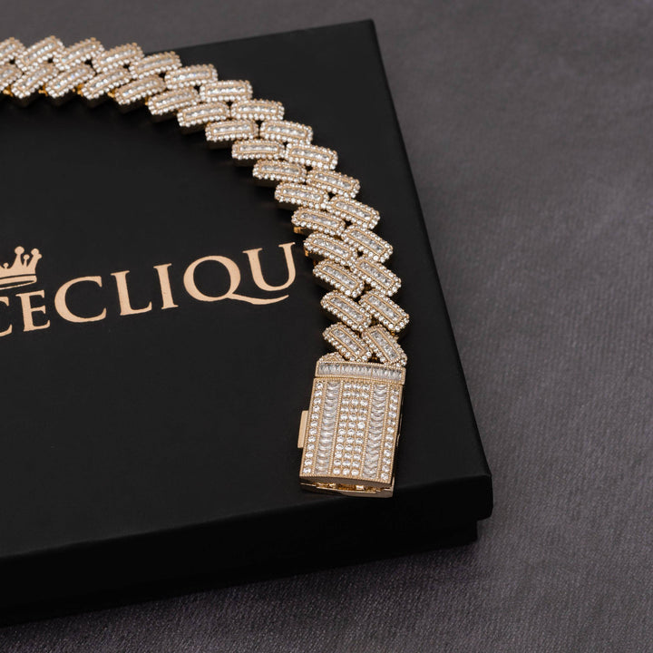 20mm Baguette Cuban Bracelet - ICECLIQUE JEWELRY