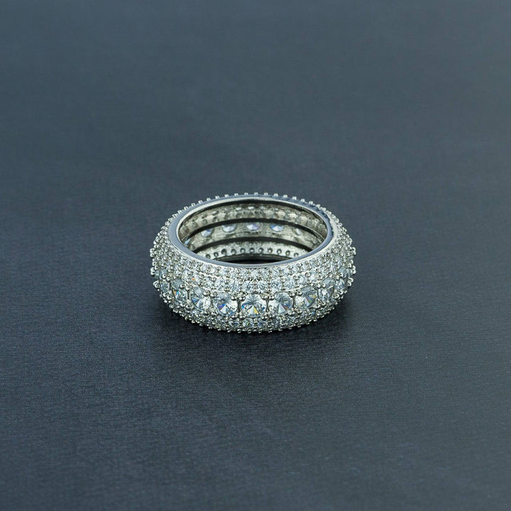 5 Row Solitaire Ring - ICECLIQUE JEWELRY
