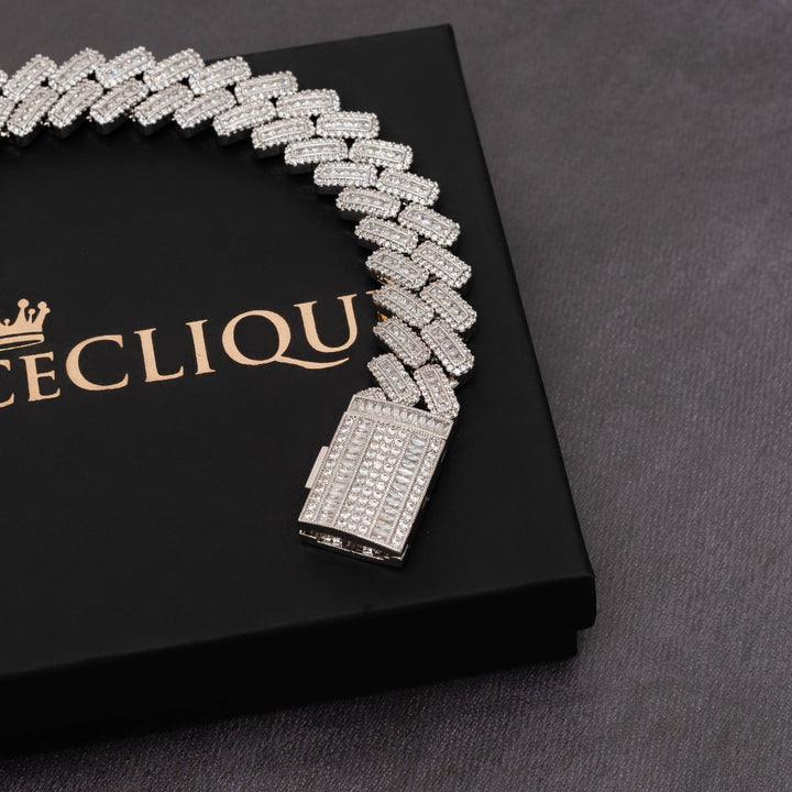 20mm Baguette Cuban Bracelet - ICECLIQUE JEWELRY