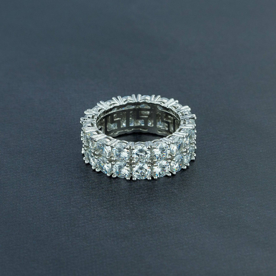 Two Row Solitaire Ring - ICECLIQUE JEWELRY