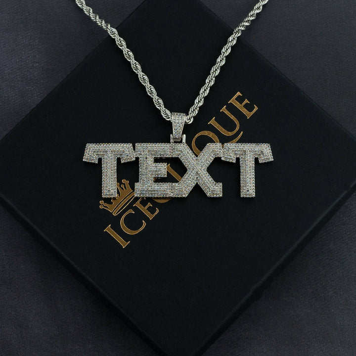 Custom Block Letter Pendant - ICECLIQUE JEWELRY