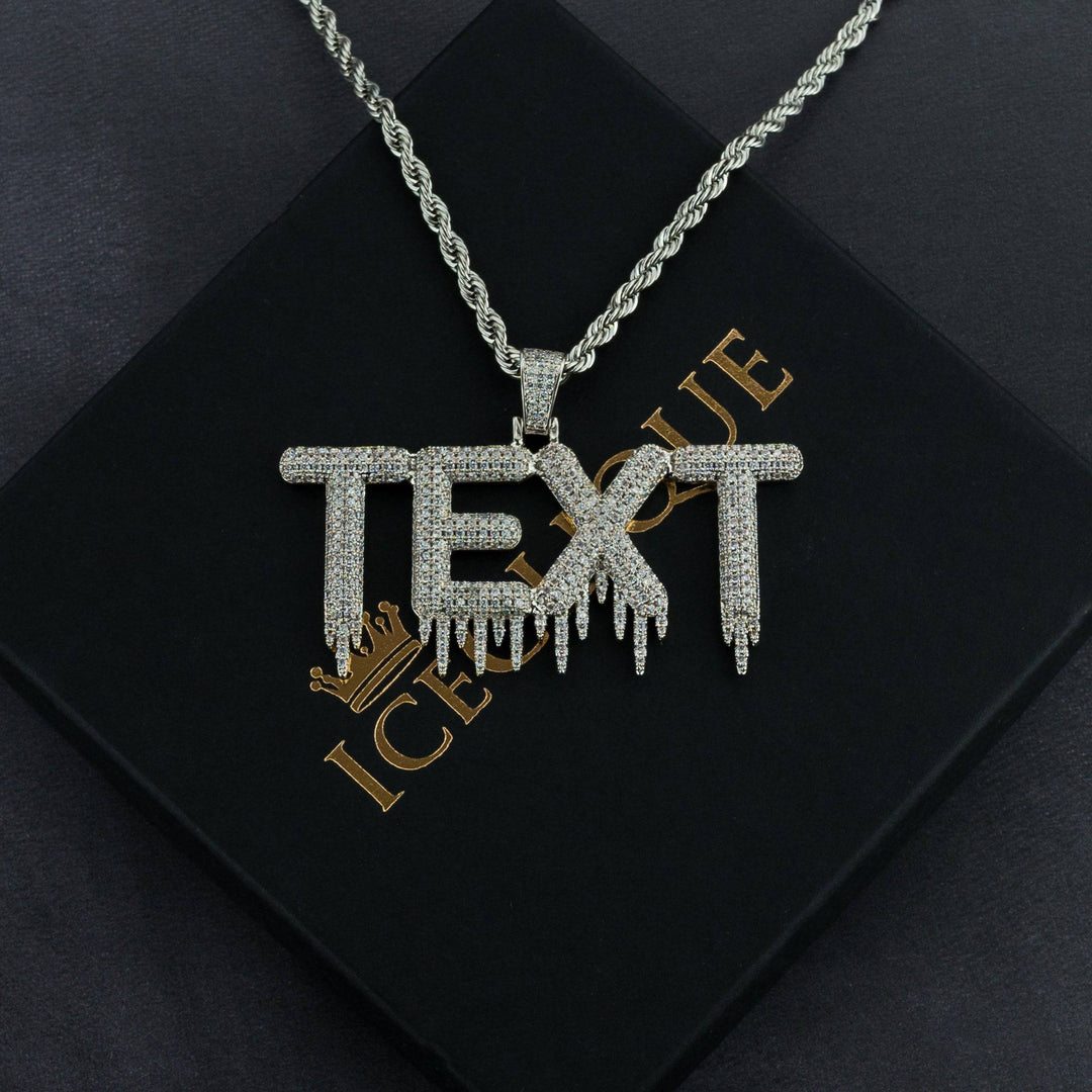 Custom Frosty Letter Pendant - ICECLIQUE JEWELRY