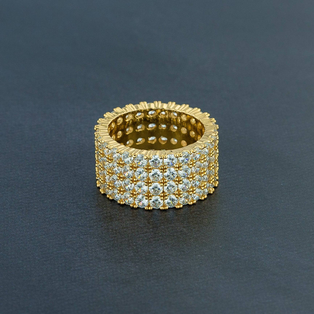 Four Row Solitaire Ring - ICECLIQUE JEWELRY