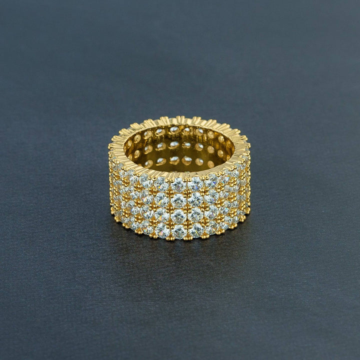 Four Row Solitaire Ring - ICECLIQUE JEWELRY