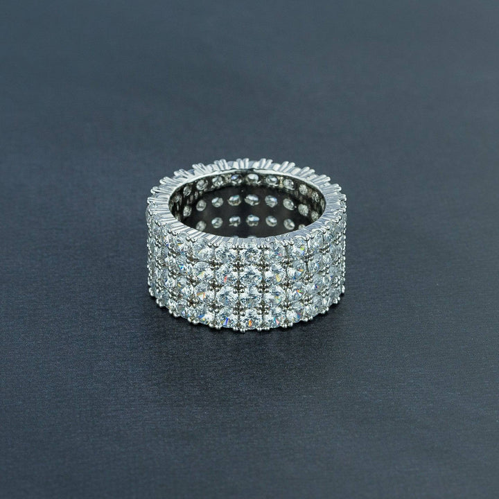 Four Row Solitaire Ring - ICECLIQUE JEWELRY