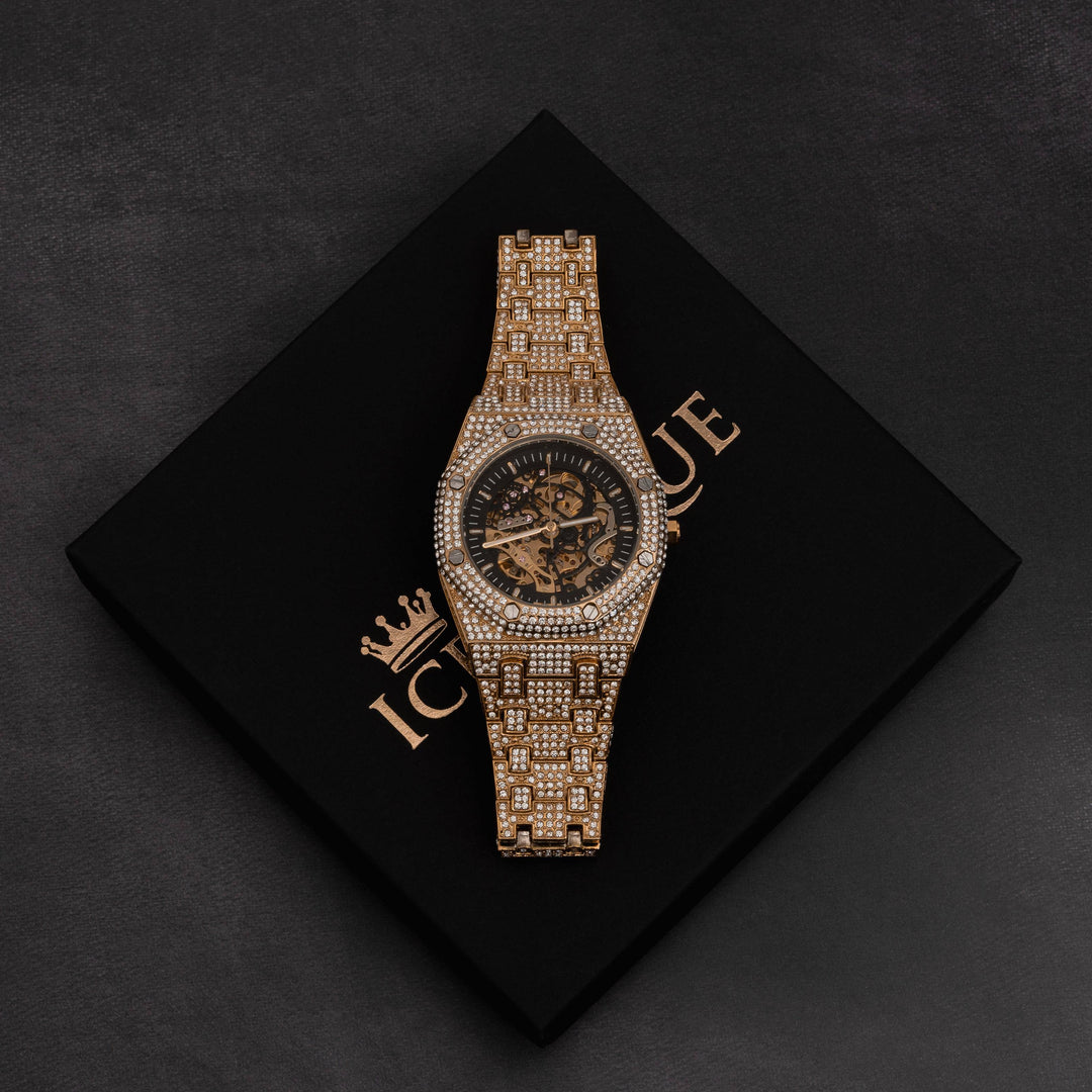 Iced Out Skeleton Watch - ICECLIQUE JEWELRY