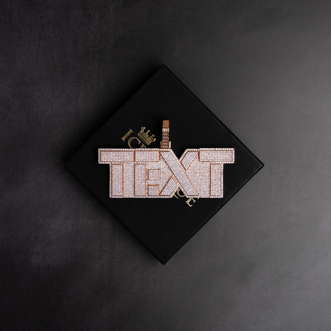 Custom Blocky Letter Pendant - ICECLIQUE JEWELRY