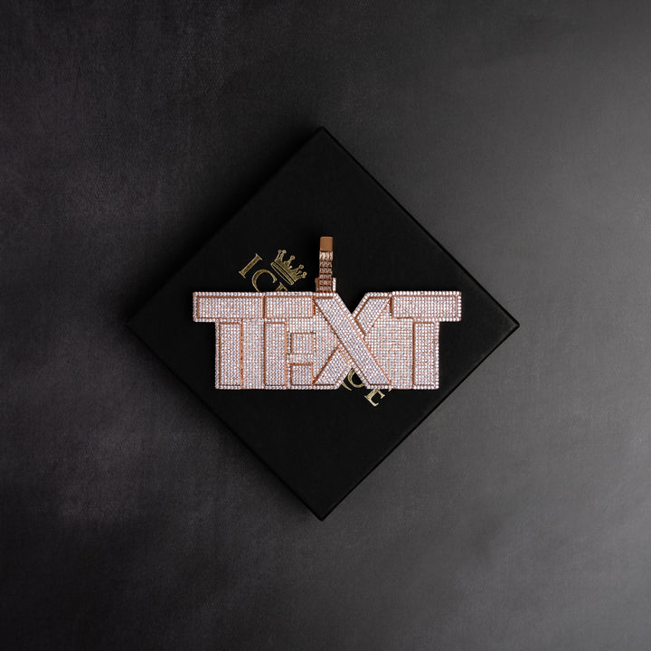 Custom Blocky Letter Pendant - ICECLIQUE JEWELRY