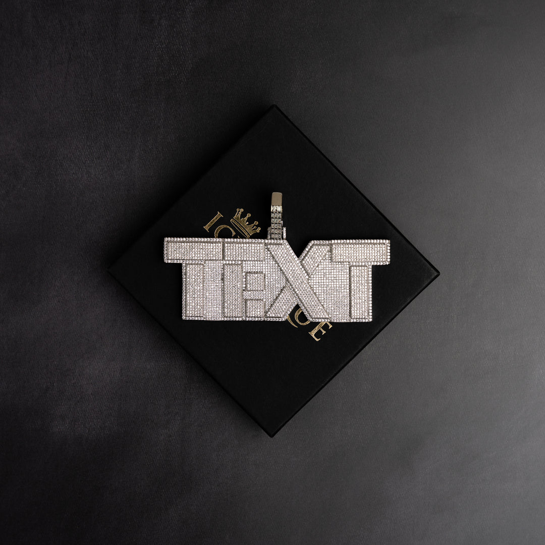 Custom Blocky Letter Pendant - ICECLIQUE JEWELRY